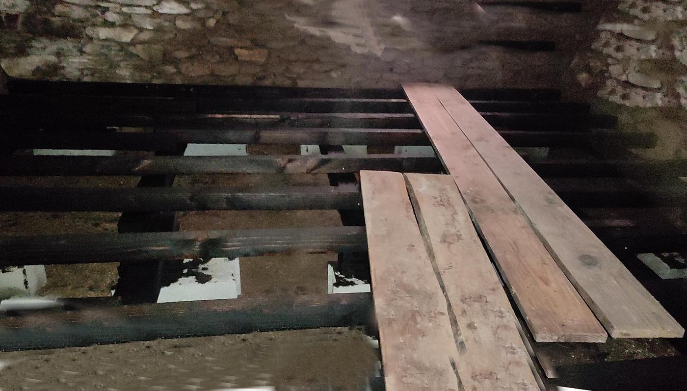 Rénovations sol de la salle des gardes